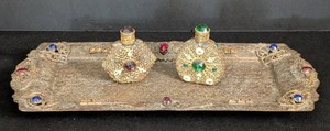B3 - Vintage Vanity Tray & Perfume Bottle Mixed Lot