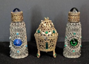 B3 - Vintage Irice Perfume Bottle Trio