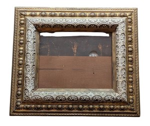 K - Vintage Gold Wood Frame