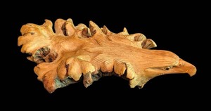 K - Carved Wood Eagle Figurine