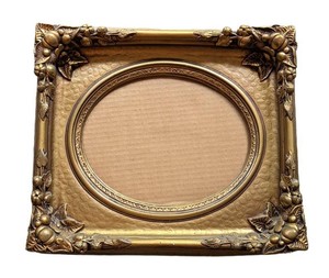 K - Vintage Gold Wood Ornate Picture Frame