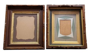 K - Vintage Wood Frames Pair