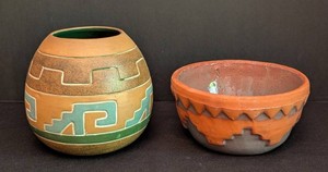 K - Southwest Pottery Bowl Pair