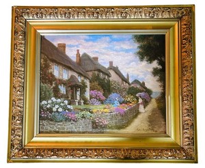 LLH - Vintage Thelma Leaney Butler The Conversation Framed Art
