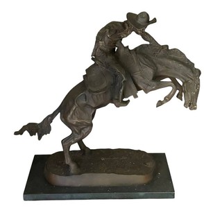 LL1 - Bronze Reproduction Bronco Buster Sculpture