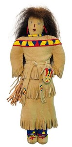 LL1 - Vintage Lakota Sioux Beaded Leather Doll