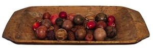 LL2 - Antique Rustic Hand-Hewn Wooden Dough Bowl 19th Century