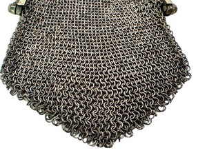 Antique Mesh Evening Purse Blue Glass Clasp