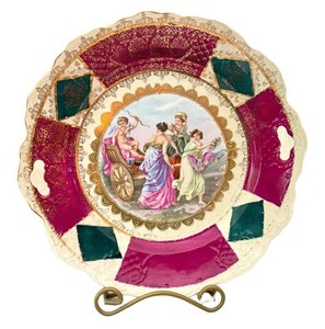 Antique Royal Vienna Beehive Porcelain Plate Neoclassical Design