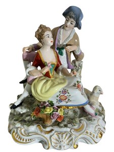 Hand Painted French Porcelain Figurine