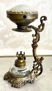 KA - Antique Vapo-Cresolene Vaporizer Lamp Ornate Cast Metal