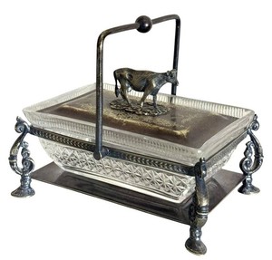 Antique Philip Ashberry & Sons Victorian Butter Dish Pattern 1315