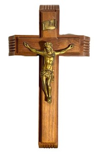 KP - Vintage Divinity Crucifix Sick Call Set Missing Candles