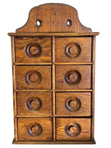 CL - Antique Wooden Spice Cabinet Original Finish