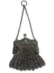 BN - Antique Chantelaine Beaded Purse
