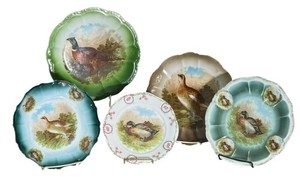 DR - Vintage Hand Painted Game Bird Plates (Set of 5)