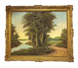 LL2 - Original Landscape Painting in Ornate Gilt Frame