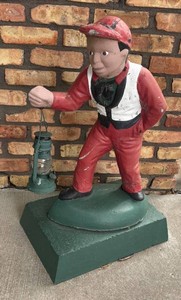 FY - Vintage Cement Jockey Yard Sculpture