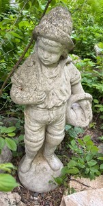 BY - Cement Garden Boy Statue