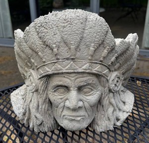 BY -Native American Chief Garden Planter