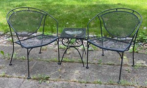 BY - Vintage Patio Chairs & Table Set