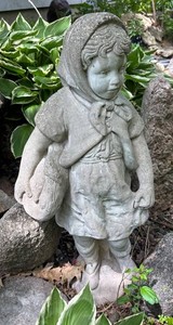 BY - Cement Garden Girl Sculpture
