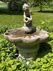 BY - Cement Figural Water Fountain