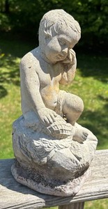 D - Cement Child Sculpture