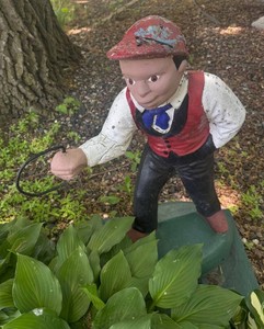 FY - Vintage Cement Jockey Sculpture