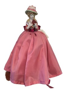 LL2 - Vintage Japanese Porcelain Half Doll  Pin Cushion Doll