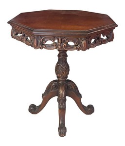 LL2 - Antique 1920s Walnut Parlor Table