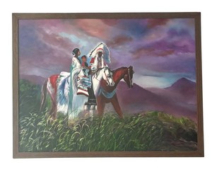 LLR - Betty Jean Billups Indian Motif Painting Reproduction