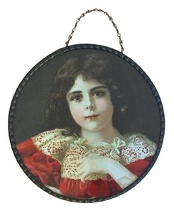 LL2 - Antique Victorian Chimney Flue Cover Portrait Wall Plaque