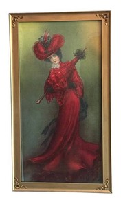 DR - Lady in Red Framed Print by C. Bryson