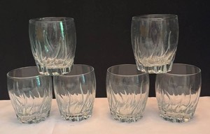KH - Set of Six Vintage Anchor Hocking Central Park Lowball Glasses