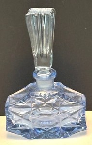 KA - Vintage Czech Cut Crystal Perfume Bottle