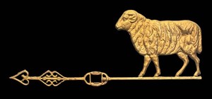LR - Antique Figural Sheep Weathervane Z