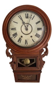 K - Vintage Anglo-American Drop Dial Wall Clock