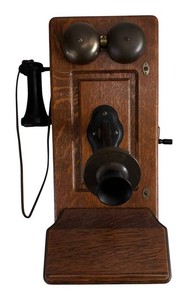K - Vintage Wall Telephone Cabinet