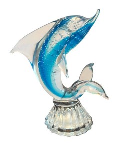 DR - Murano-Style Dolphin Sculpture