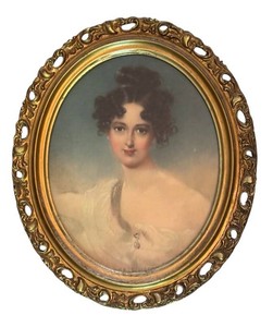 K - Vintage Princess Melanie Metternich-Zichy Portrait Print by Moritz Michael Daffinger