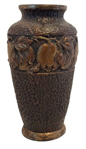 LL1 - Antique Japanese Ceramic Vase Raised Floral Relief