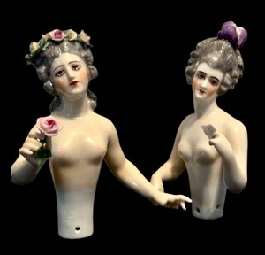 LL1 - Antique German Dressel & Kister Porcelain Dolls (Lot of 2) Circa 1910