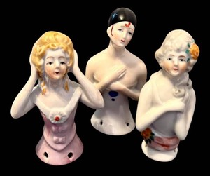 LL1 - Antique Miniature Half Dolls (Lot of 3)