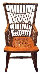 LL1 - Vintage Whitaker and Wood Child Rocking Chair