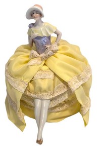 LL1 - Vintage German Half Doll Pin Cushion