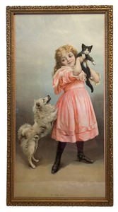 LL1 - Victorian Knapp Co. No You Dont Chromolithograph Print in Ornate Frame