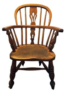 LL1 - Vintage 19th Century Childs Windsor Armchair