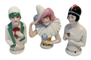 LL1 - Antique Half Doll Porcelain Figurines (Lot of 3)