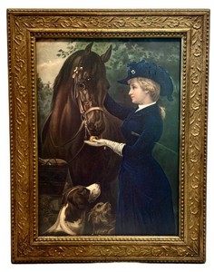 LL1 - Haywood Hardy The Favourites Chromolithograph Print in Ornate Frame